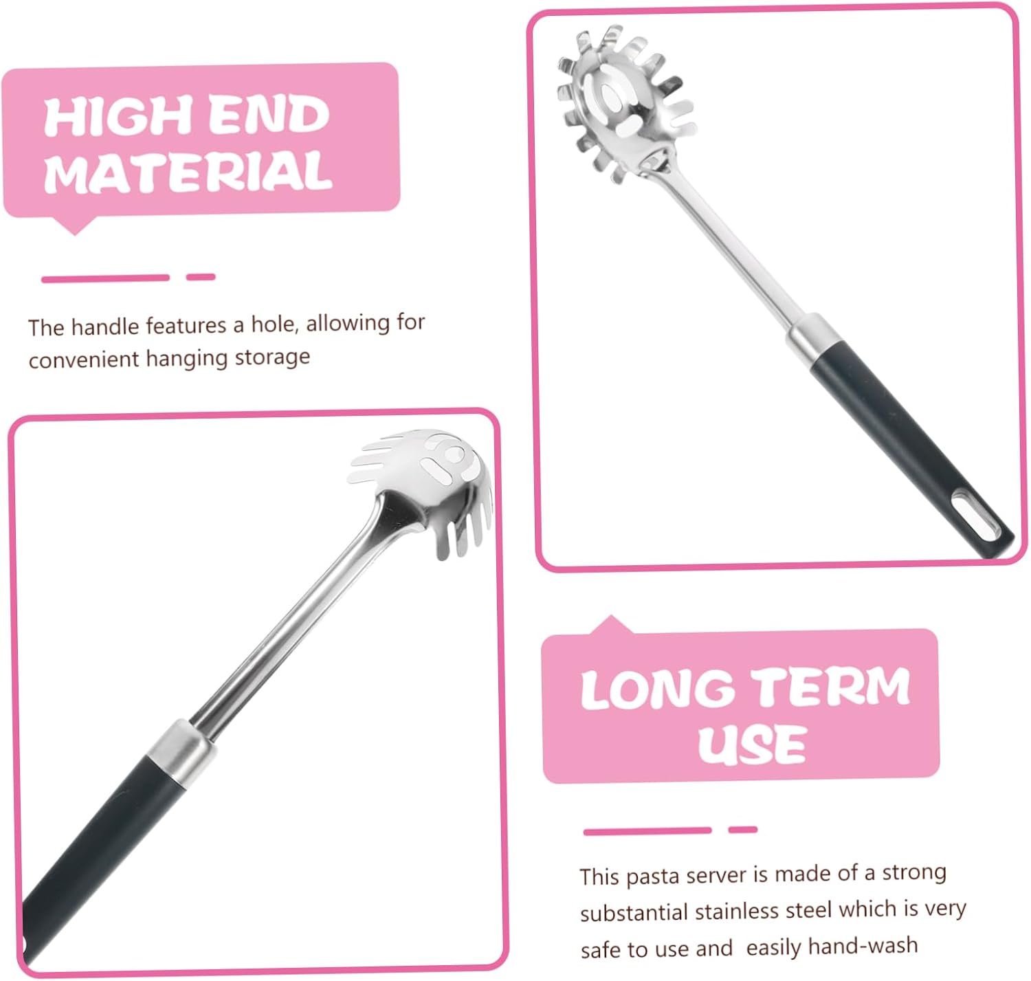Kitchen Utensils with Ergonomic Handle Stainless Steel for Home Kitchen