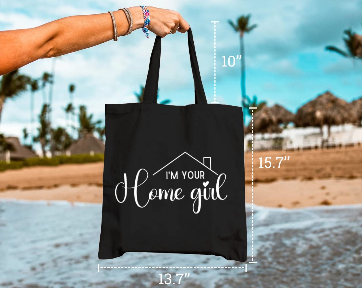 I'm Your Home Girl Canvas Tote Bag for Women Real Estate Agent Reusable Grocery Shoulder Shopping Bags Realtor Gifts