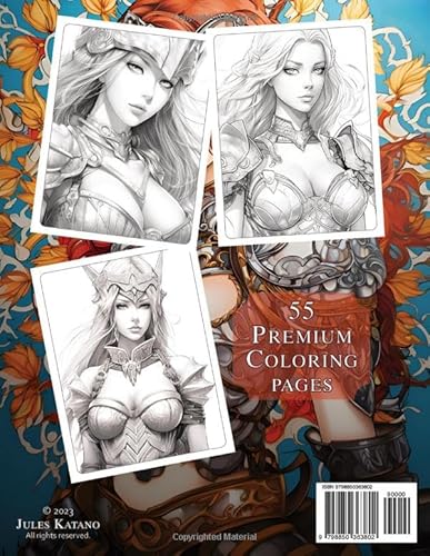 Independently Published Katano, Jules Powerful & Beautiful Women Warriors: Anime Coloring Book For Adults - Volume 1 thumb #1
