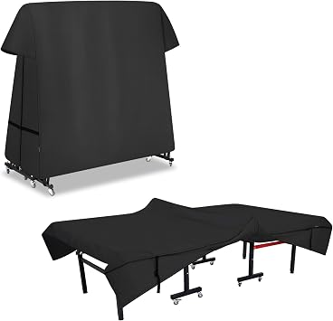 Ping Pong Table Cover Outdoor, Dual Function Table Tennis Cover | Premium Cover Fits Universal 9x5 FT Folding & Flat Tables Indoor & Outside