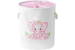 Adorable Pink Baby Laundry Hamper: Organize Your Little One's Nursery with Style
