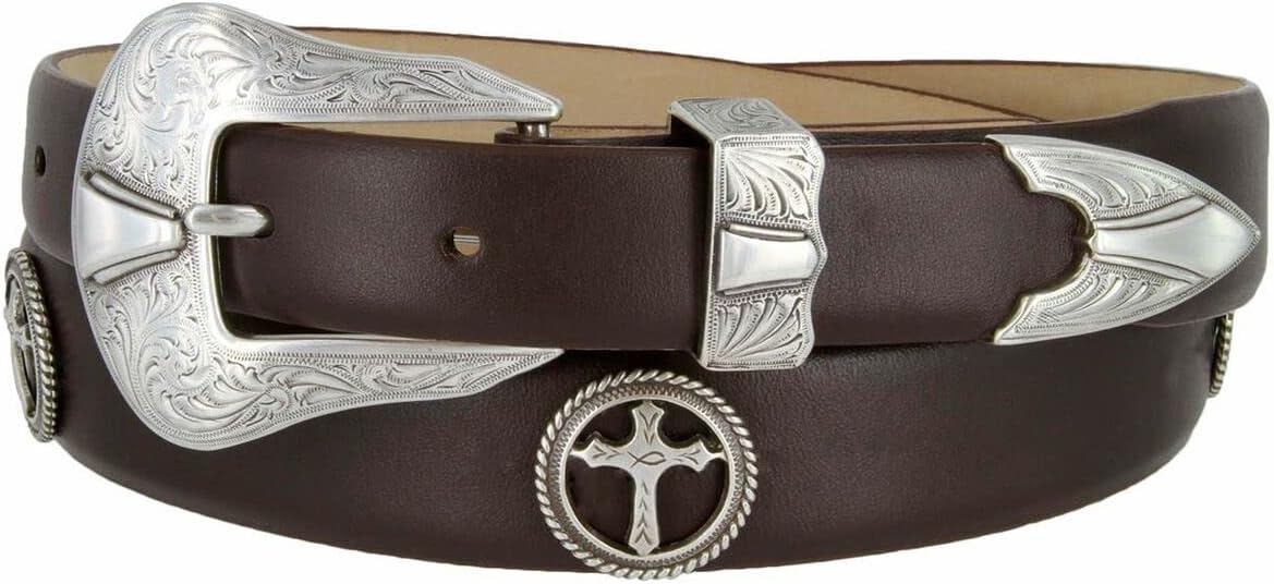 S5553 Genuine Full-Grain Cowhide Leather Dress Belt 1-1/8"(30mm) taper down to 1"(25mm) wide