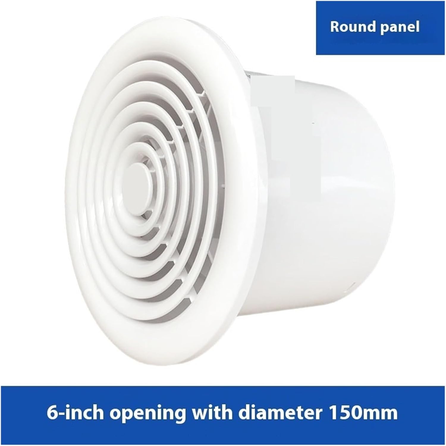 Ventilation Fan, 4inch Direct Discharge Exhaust Fan Rotary Dial Duct Backdraft Damper High Airflow Powerful Ventilation for Vent Bathroom, Kitchen(6inch,Round)