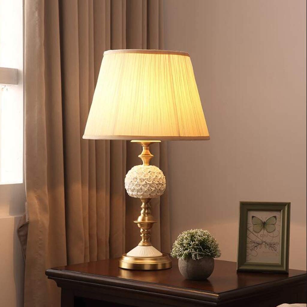 Lampa stołowa Lampa stołowa z tkaniny Lampka nocna do sypialni Salon Retro Lampy domowe Oświetlenie wewnętrzne Lampa stołowa
