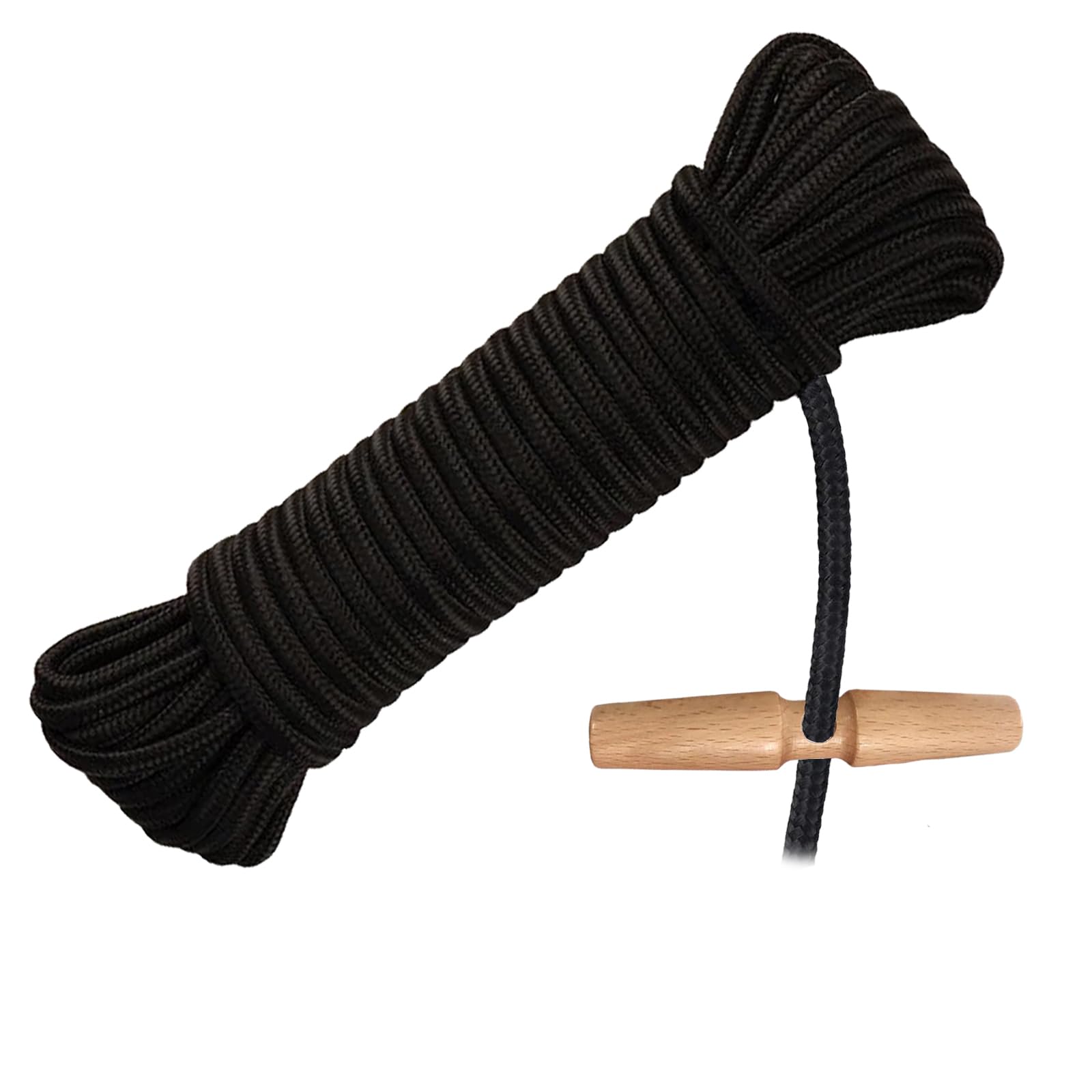 PR-20 Tree Pruner Rope Replacement for Jameson Fiscar Big Mouth Manual Pole Saw & Tree Pruner, 20 Feet Long with a 5/16 Inch Diameter with Wooden Handle โ image 1