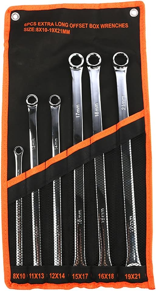 6 Pcs For Extra Long Double Box End Wrench Set Long For Aviation Spanner For 8mm 19mm Wrenches Tool