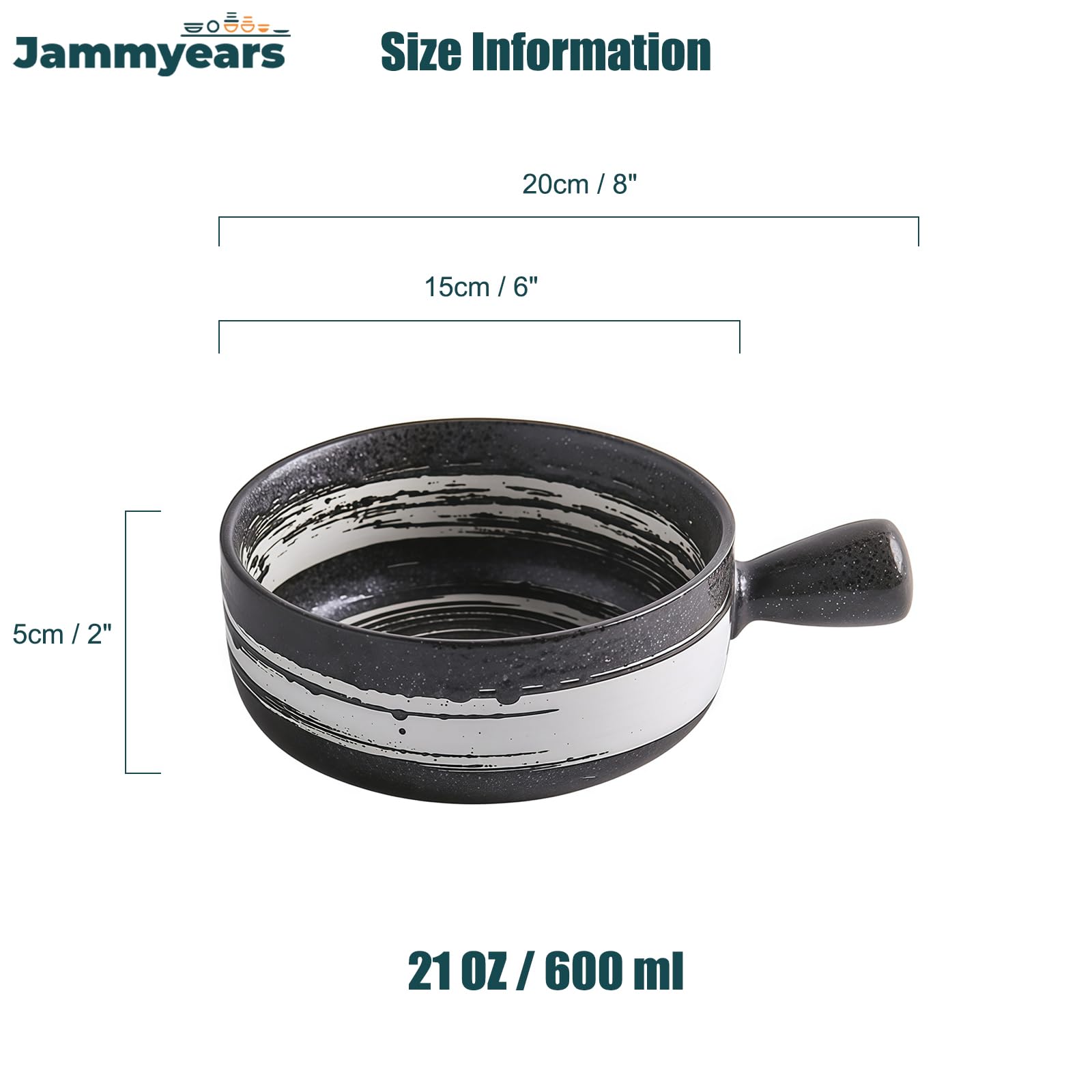 Ceramiczna miska do zupy z uchwytami, kubek do zupy 600 ml, nadaje się do kuchenki mikrofalowej i zmywarki, do zupy cebulowej i innych, idealna do użytku domowego i restauracyjnego