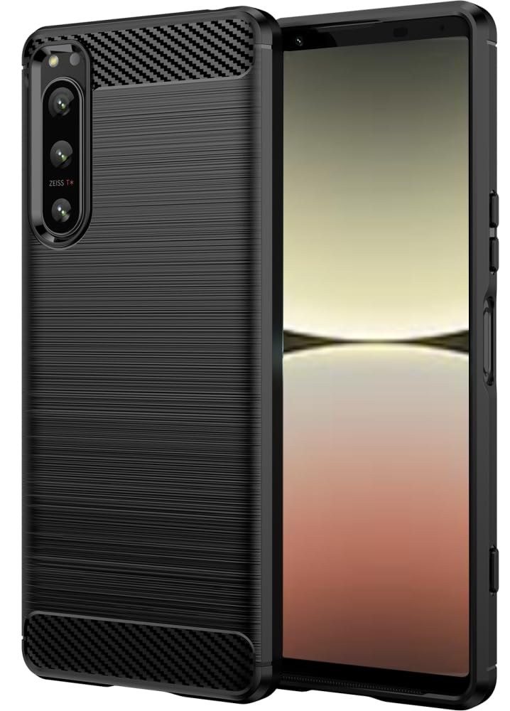 Sony Xperia 5 IV ケース, Folmeikat TPU ソフトケース 耐衝撃 衝撃吸収 傷防止 カメラ保護 Qi充電 ワイヤレス充電 カバー ラギッド・アーマー Sony Xperia 5 IV 携帯電話の保護シェル 6.1" 黒