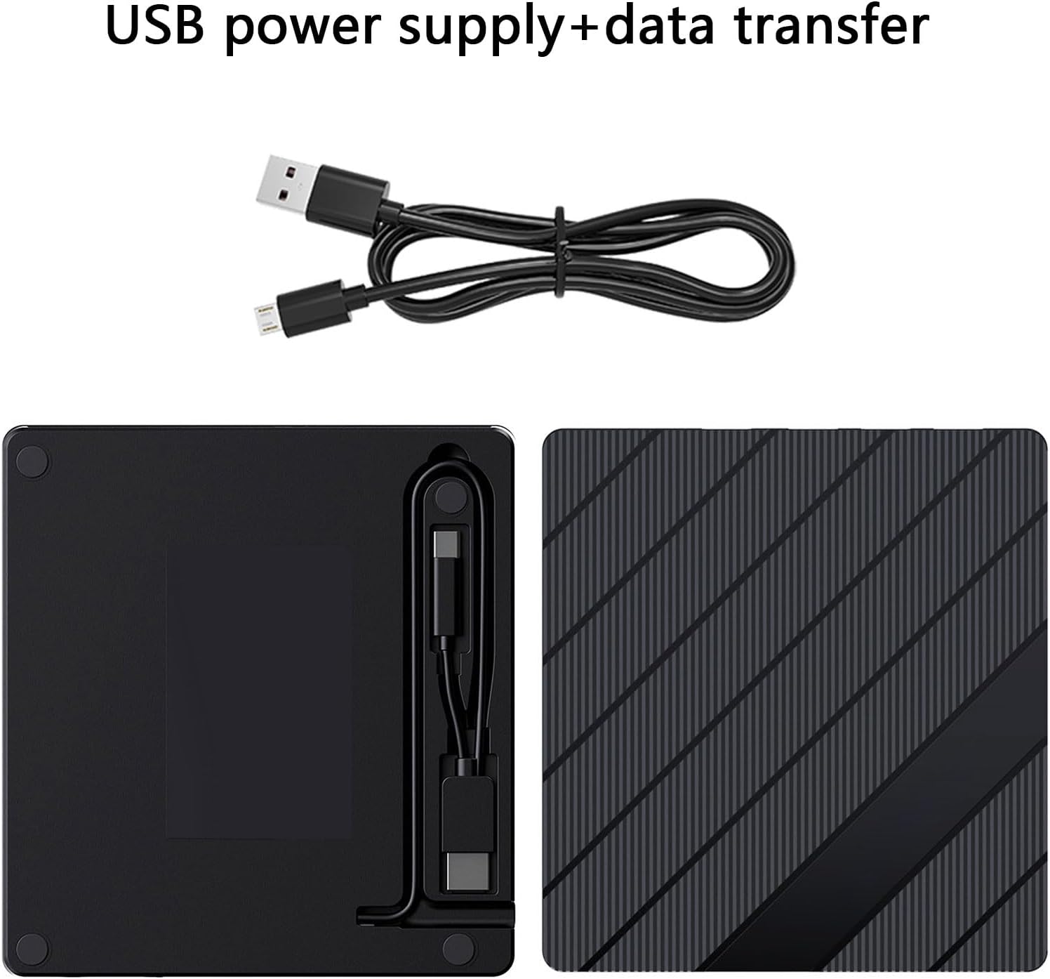 USB3.0外部CDDVDは、照明と複数の接続を備えた外部バーナーリーダーをドライブしますオプションポータブルDVDSライター