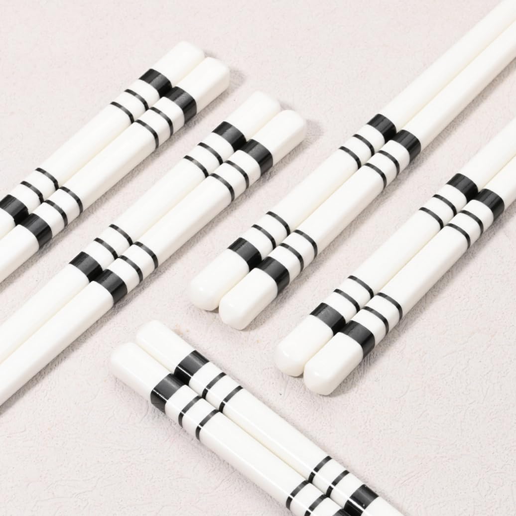 Bopsticks en Porcelaine Premium Ensemble avec boîte-Cadeau, Baguettes en Porcelaine d'os Chinois de Haute qualité, Baguettes en céramique réutilisables 10pairs