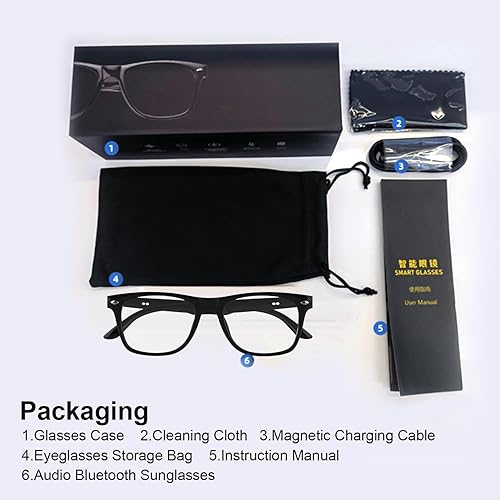 Miniatura 8 de Lentes inteligentes AI, lentes AI con tecnología ChatGPT, lentes de cambio de color, admiten 169 idiomas, traducción en tiempo real a través de la