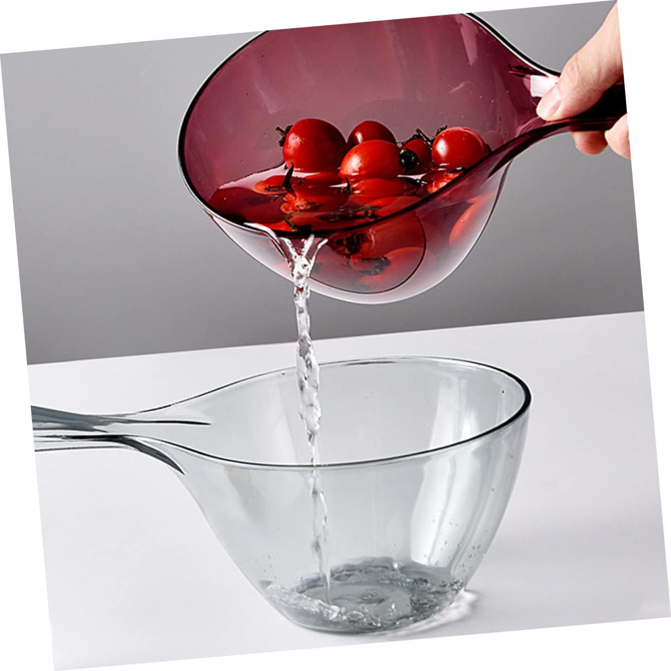 KICHOUSE 3pcs Plastic Water Ladle Reusable Scoop Spoon for Kitchen Garden Hotel Restaurant Ergonomic Handle Colors