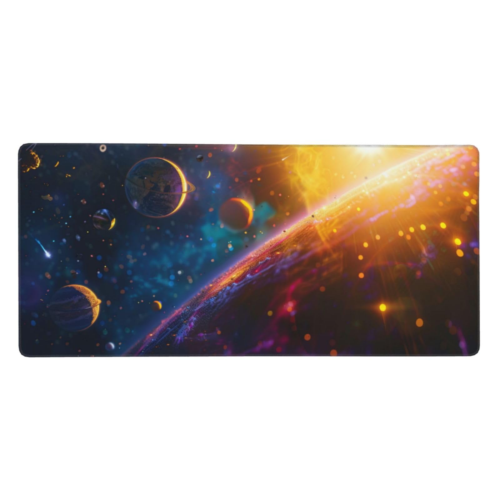 Podkładka pod mysz do gier planeta podkładka pod mysz XXL 1000 x 500 x 3 mm abstrakcyjna podkładka pod biurko pod rękę z gumową podstawą, podkładka pod mysz z antypoślizgowymi szwami dla pracowników