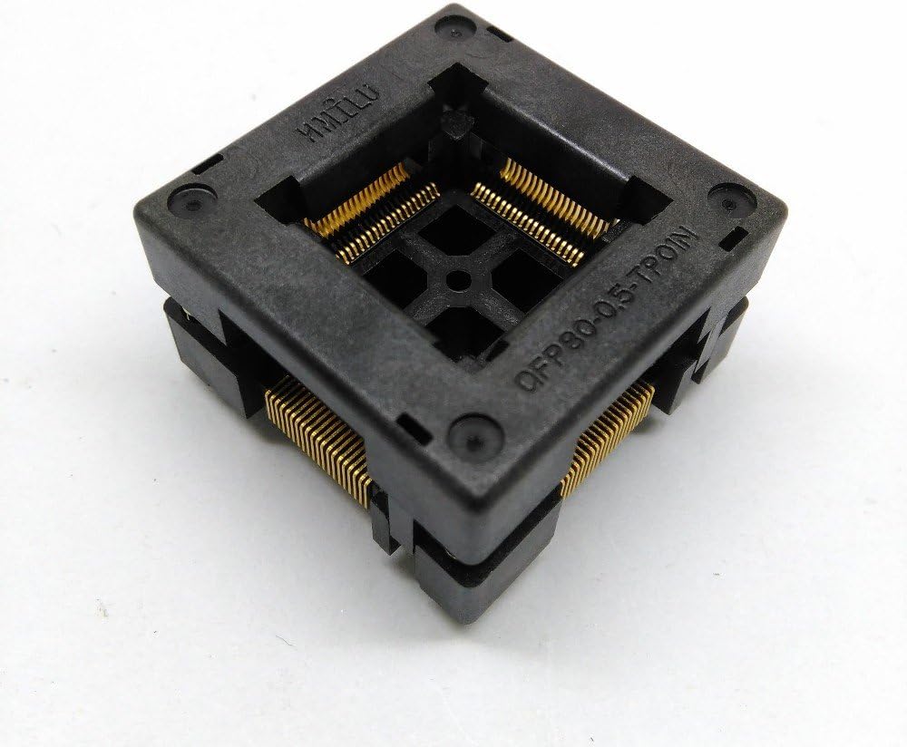 QFP80 FQFP80 TQFP80 LQFP80 to DIP80 Burn in Socket OTQ-80-0.5-09 Pin Pitch 0.5mm IC Body Size 14x14mm tip to tip Size 16x16mm Test Socket Adapter Programmer MCU