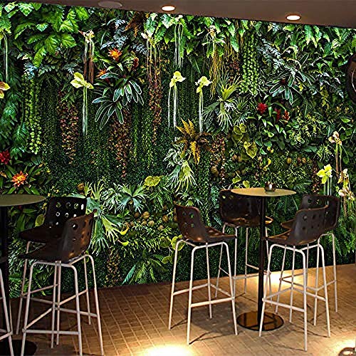 Papier peint végétal vert salon Cover