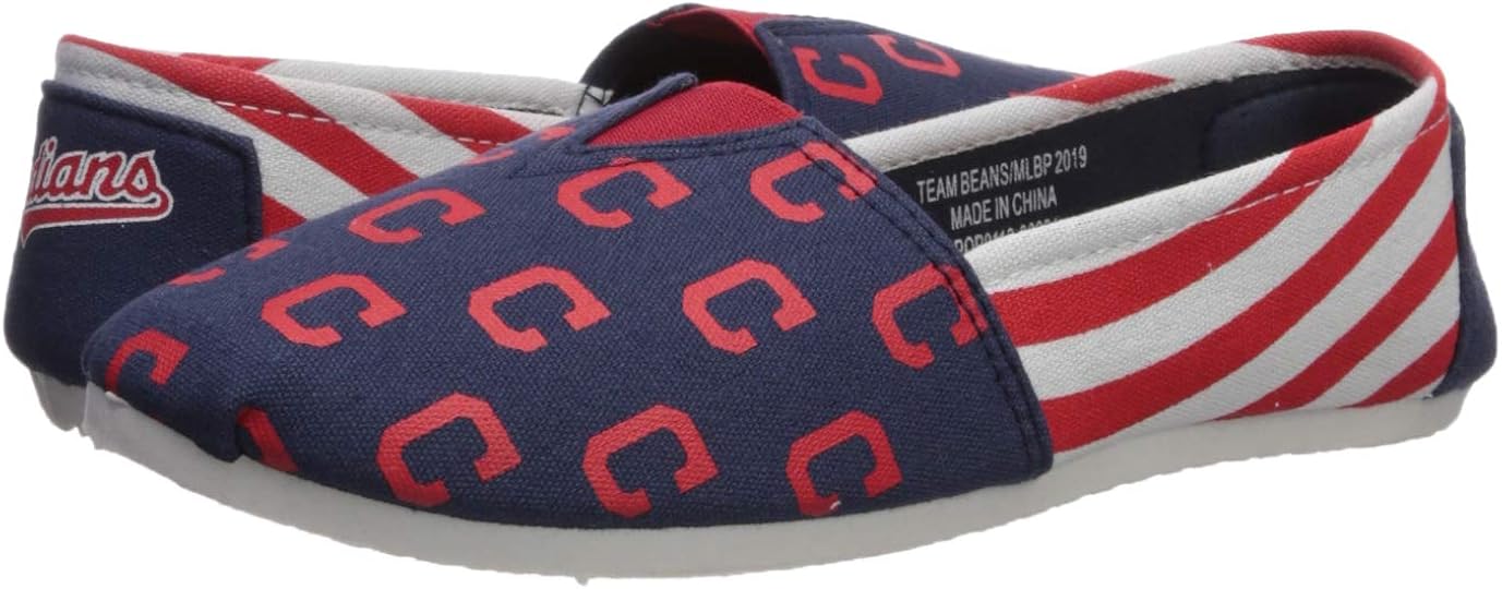 FOCO MLB Women's Canvas Stripe Shoes : Sports & Outdoors