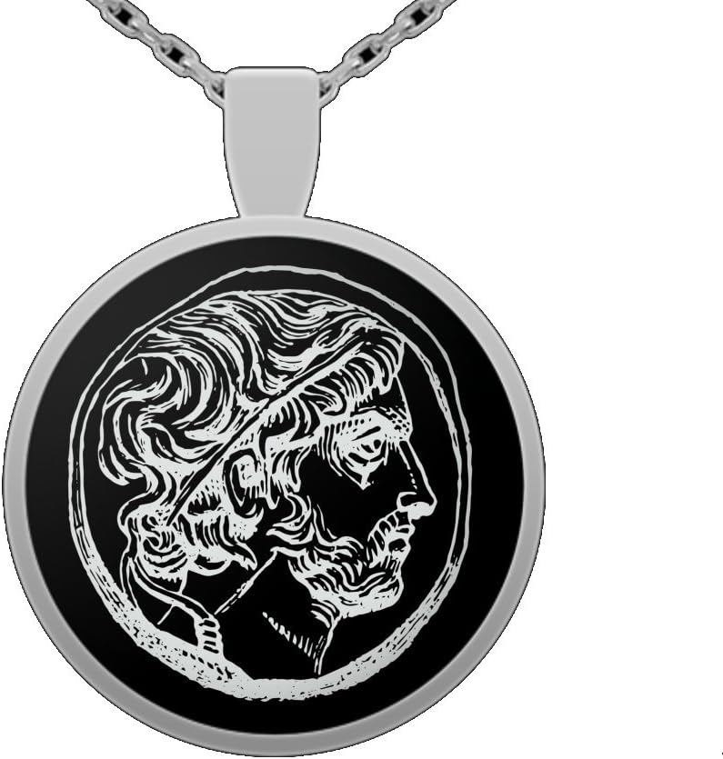 Ancient Greece Style Necklace for Men – Alexander The Great - Greek Myth and Mythology Pendant