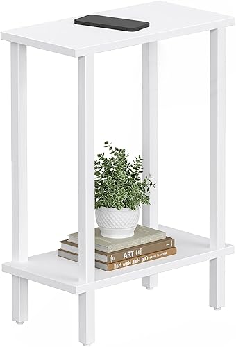 TUTOTAK Mesa auxiliar pequeña, mesa de extremo estrecho, mesa de sofá delgada, mesita de noche delgada, mesa de sofá, sala de estar, dormitorio,