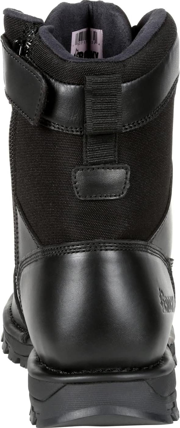 ROCKY Women's Portland 8" Black Side Zip Waterproof Public Service Boot