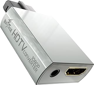 MAYFLASH N64/GC/SNES/SFC to HDMI Converter 1080P for Full HD Device, N64 to HDMI Converter Adapter with 3.5mm Audio Jack & HDMI Output Compatible with N64, GC, SNES, SFC, HDTV, Monitor