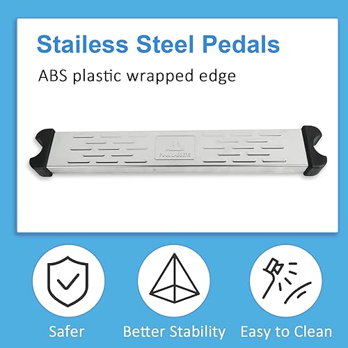 Miniatura 19 de DOEL Escalera de piscina, escalera antideslizante de 3 escalones de acero inoxidable para piscina interior/exterior, fácil montaje y escalada