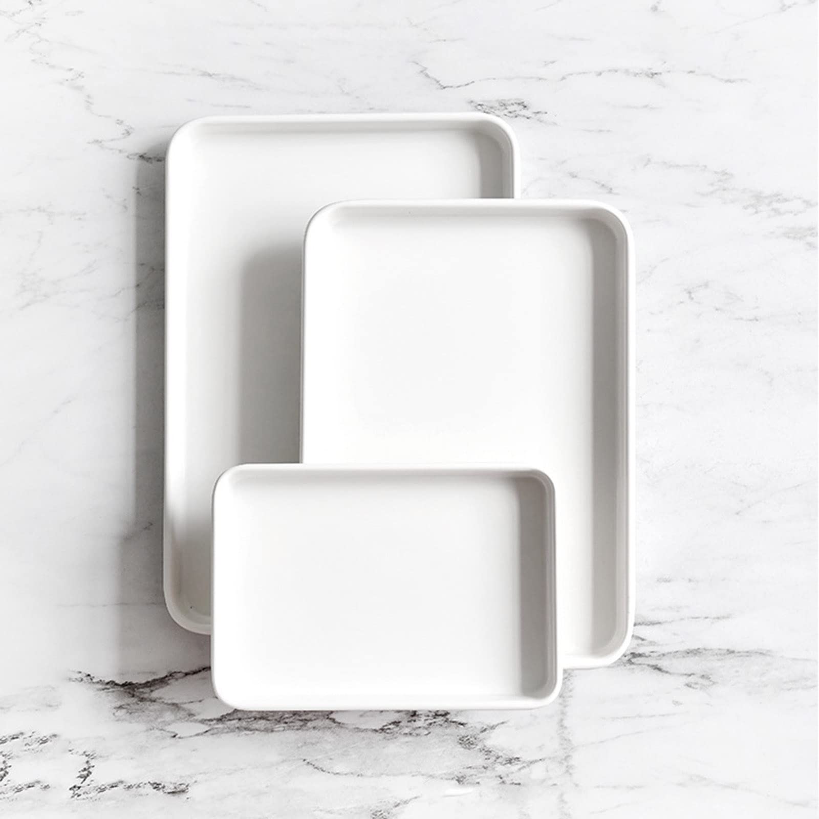 3-teiliges Premium Antihaft Backblech Set für Kekse, Kohlenstoffstahl, leicht zu reinigen, Braten von Kuchen, Keksen, Brot, Keksen, Backformen