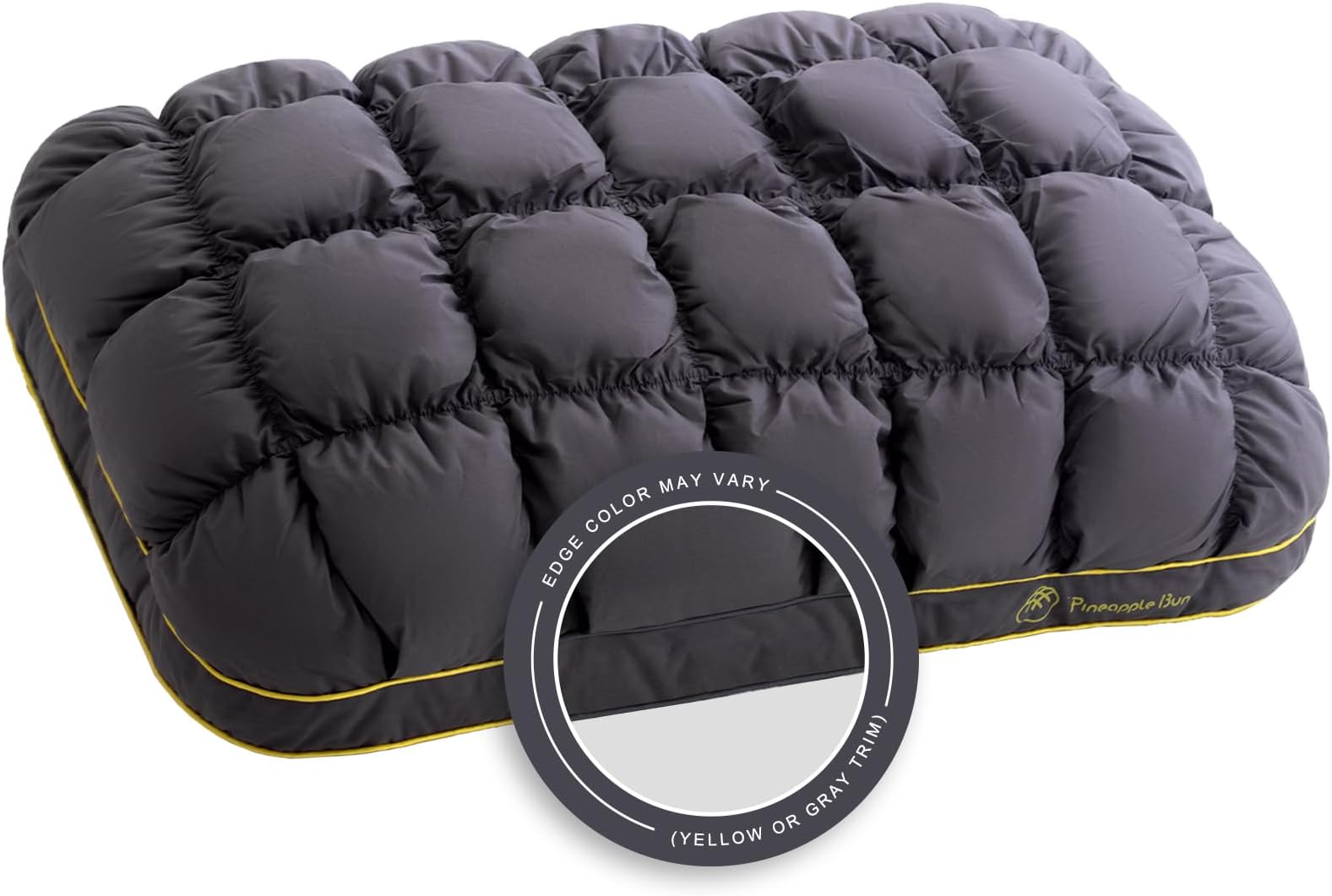 YOUR MOON Fluffy Support Bed Pillow Standard Size, Super Soft Premium Down-Alternative Filling for Sleeping, Luxury Hotel Quality Bed Pillows for Side Sleeper (Gray)