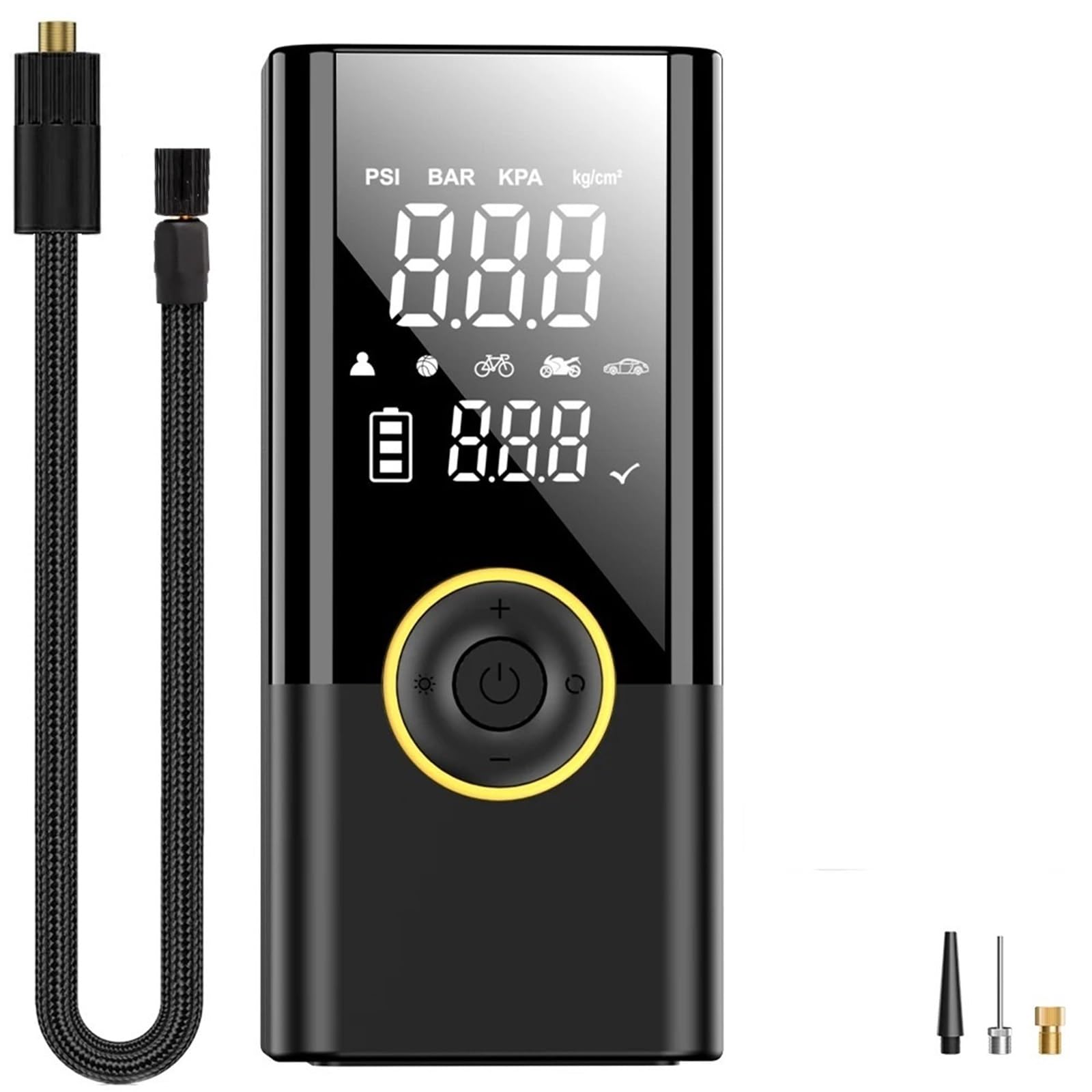 Compresor de aire portátil coche inflador neumáticos moto bicicleta eléctrica y balones 8