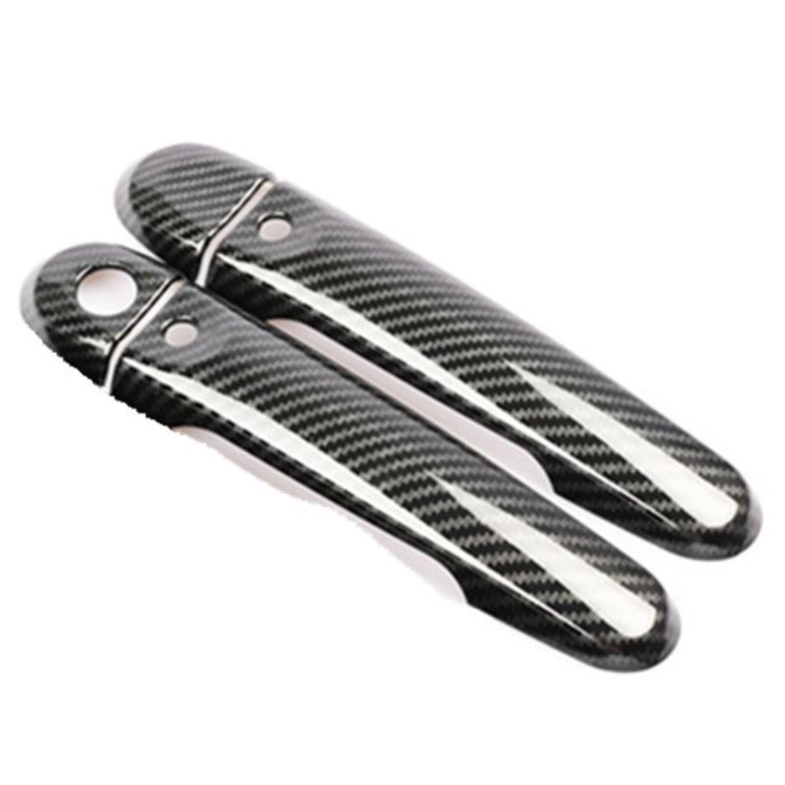 Poignée de porte pour Nissan Juke 2010-2019 fibre de carbone chromée déco voiture 2 boutons