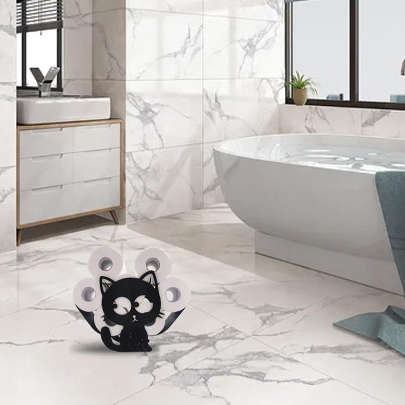 Soporte Metálico para Rollo de Papel de Cocina Decoración Metálica para el | Soporte para Rollo de Cocina Para Cocina Baño Encimera Apartamento Hogar