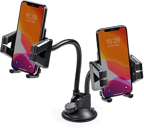 Amazon Co Jp サンワダイレクト Iphone スマホスタンド 2台置き 卓上 手帳型ケース対応 高さ調節 角度調整 ゲル吸盤 0 Car080 家電 カメラ