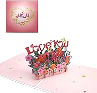 Vista 10 de Tarjetas de agradecimiento 3D desplegables. Tarjeta de regalo de cumpleaños con tarjeta de notas y sobre, perfecta para cumpleaños, agradecimiento