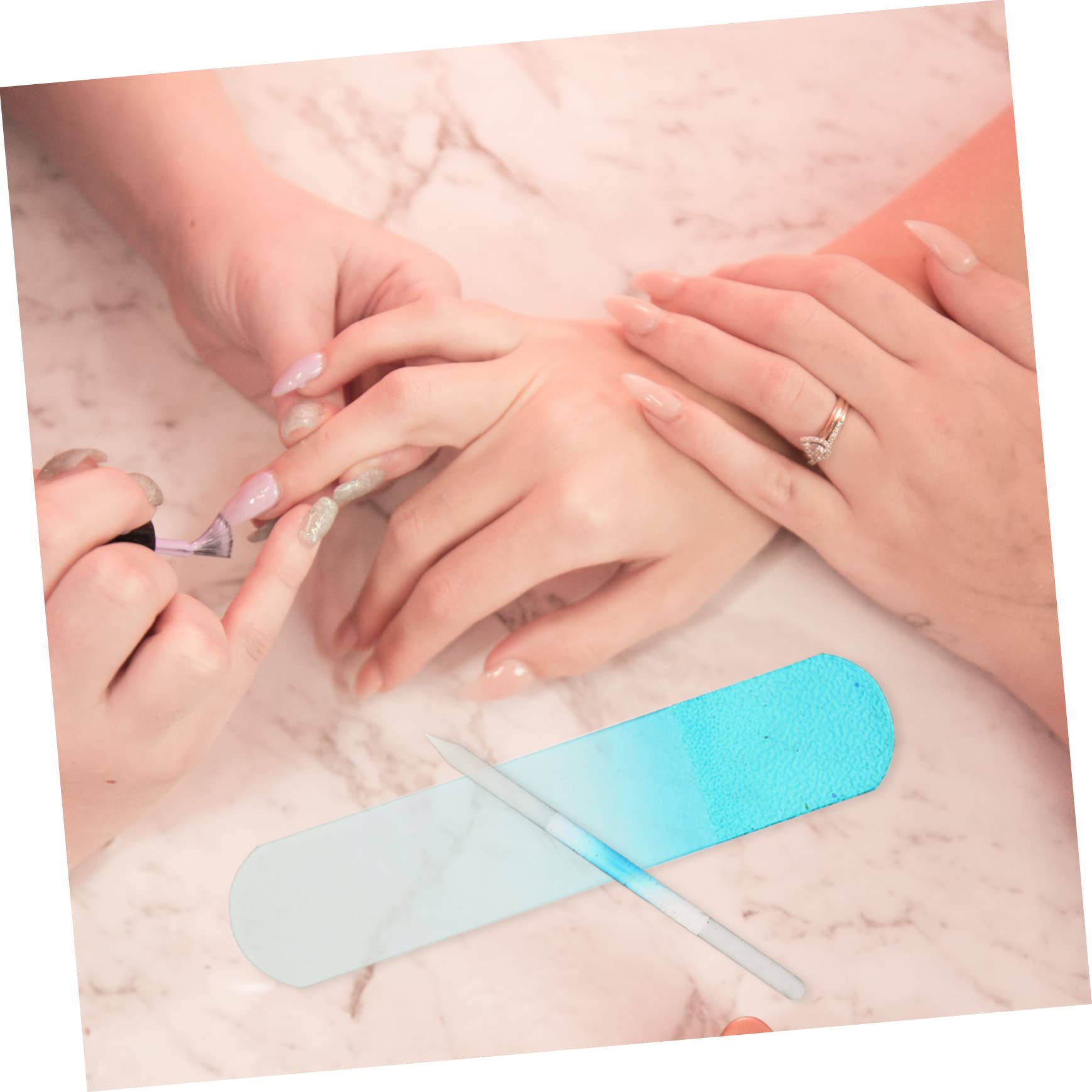 Beavorty 8stücke Glas-nagelfeilen Für Natürliche Nägel Professionelle Maniküre-werkzeuge Mit Ergonomischem Design Für Frauen Mädchen Und Männer Handlich Für Unterwegs