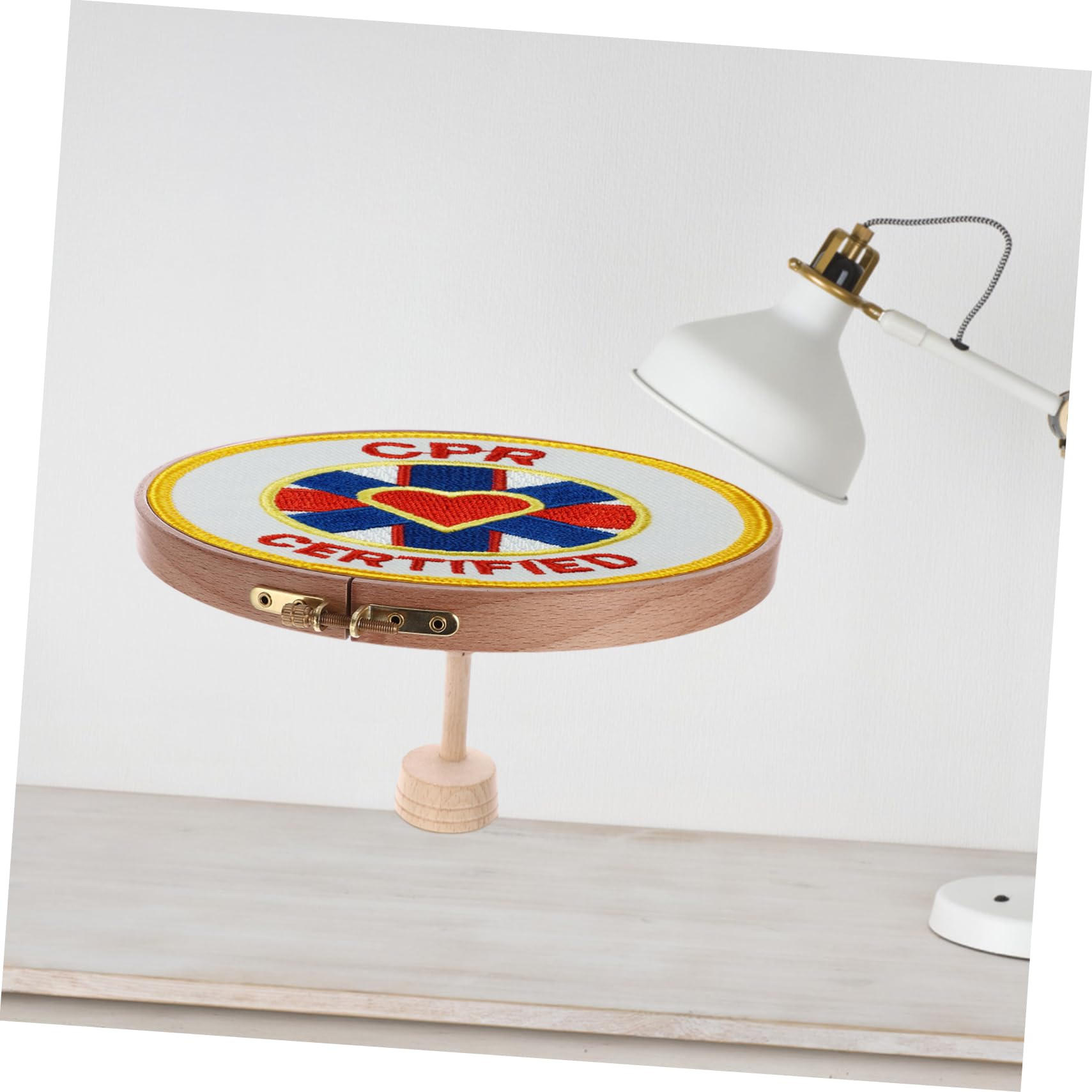 DOITOOL Bastidor de Bordado de Escritorio Estante de Punto de Cruz para Mesa de Madera Estante de Bordado Ajustable para Proyectos de Punto de Cruz Casa