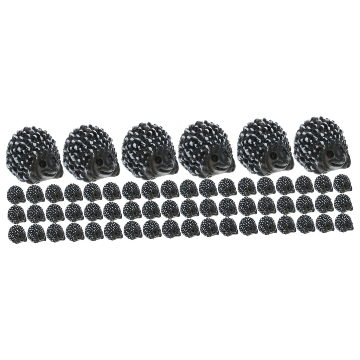 Hérisson en résine pour miniature de jardin et micro paysage - Lot de 60