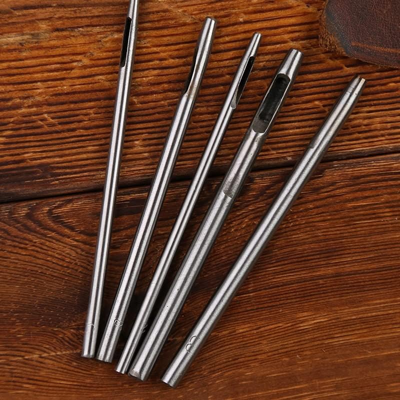 Imzay 0.5-4.0mm Leather Round Hole Punch Set Cutter Punch Leather Handmade Craft Tools Belt Punching Hand Tools Supplies