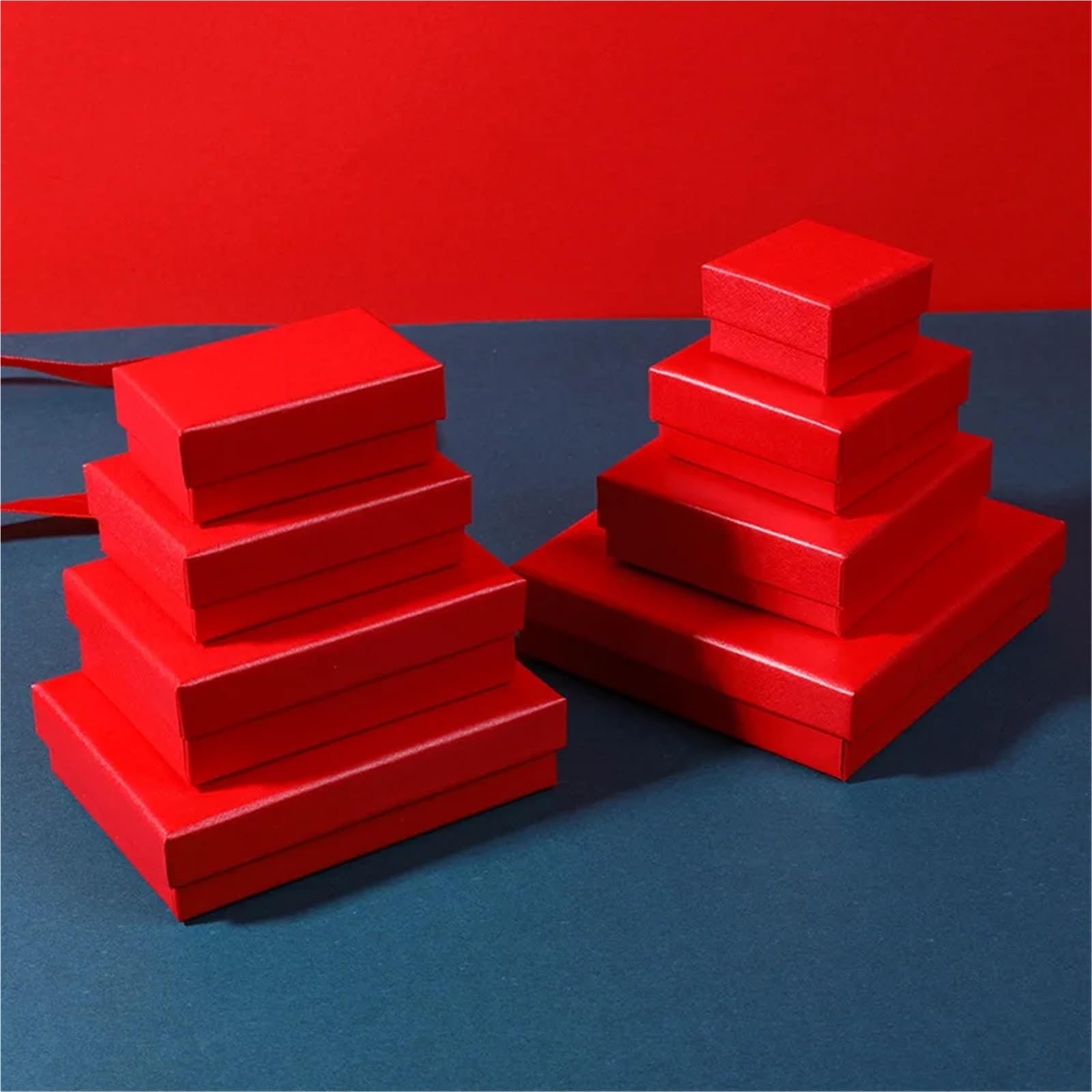 Prostokątne pudełko na biżuterię typu kraft 24 szt. zestaw pudełek upominkowych z papieru kraftowego, etui do przechowywania naszyjnika, kolczyków, pierścionków (7 x 9 x 3 cm)