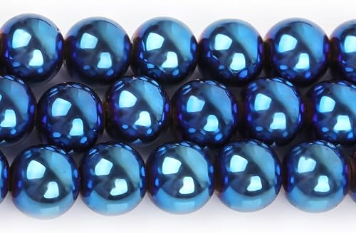 Miniatura 12 de JOE FOREMAN Cuentas sueltas semipreciosas redondas de hemaita negra natural de 0.079 pulgadas para hacer joyas, 15 pulgadas, hilo de cuentas hecho a