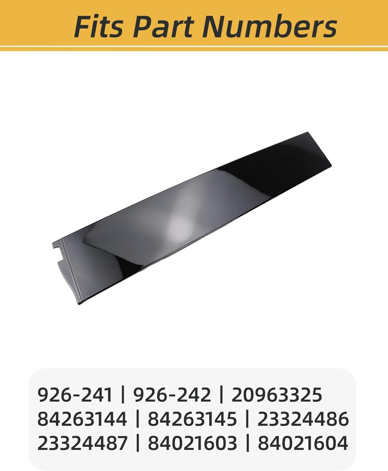 Flecto Right B Pillar Molding Compatible with Cadillac Escalade/ESV, Chevy Tahoe, Suburban, GMC Yukon/XL 2015-2020,Suburban 3500 HD 2016-2020 Passenger Side Outer Door Window Trim Molding 926-242