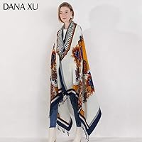Vista 173 de DANA XU Manta de pashmina extragrande 100% de lana merina, bufanda de viaje, bufanda de cachemira para mujer, otoño e invierno, chal de gran