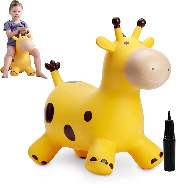 Animal Hopper for Kids, Toddler Ride-on Giraffe, Bouncy Horse Hopper, Jumping Horse, Hopping Toys Gift for Boys Girls 2 3 4 Years Old