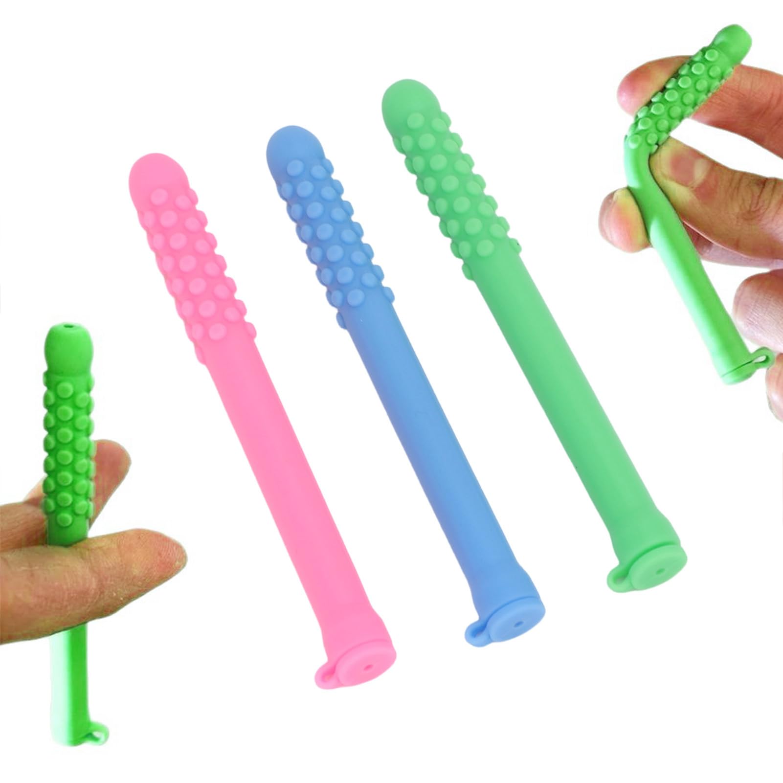 3 Bastoncini Masticabili per L'alito, Bastoncini Masticabili Riutilizzabili per L'alito con Olio Essenziale, Migliorano le Abitudini di Mordere la Penna e Fumare (3PCS)