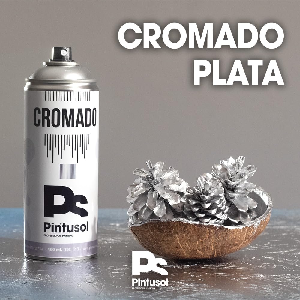 Bombe De Peinture Effet Chrome 400 Ml – Pour Bois, Métal, Verre Et Plastique – Marque APP