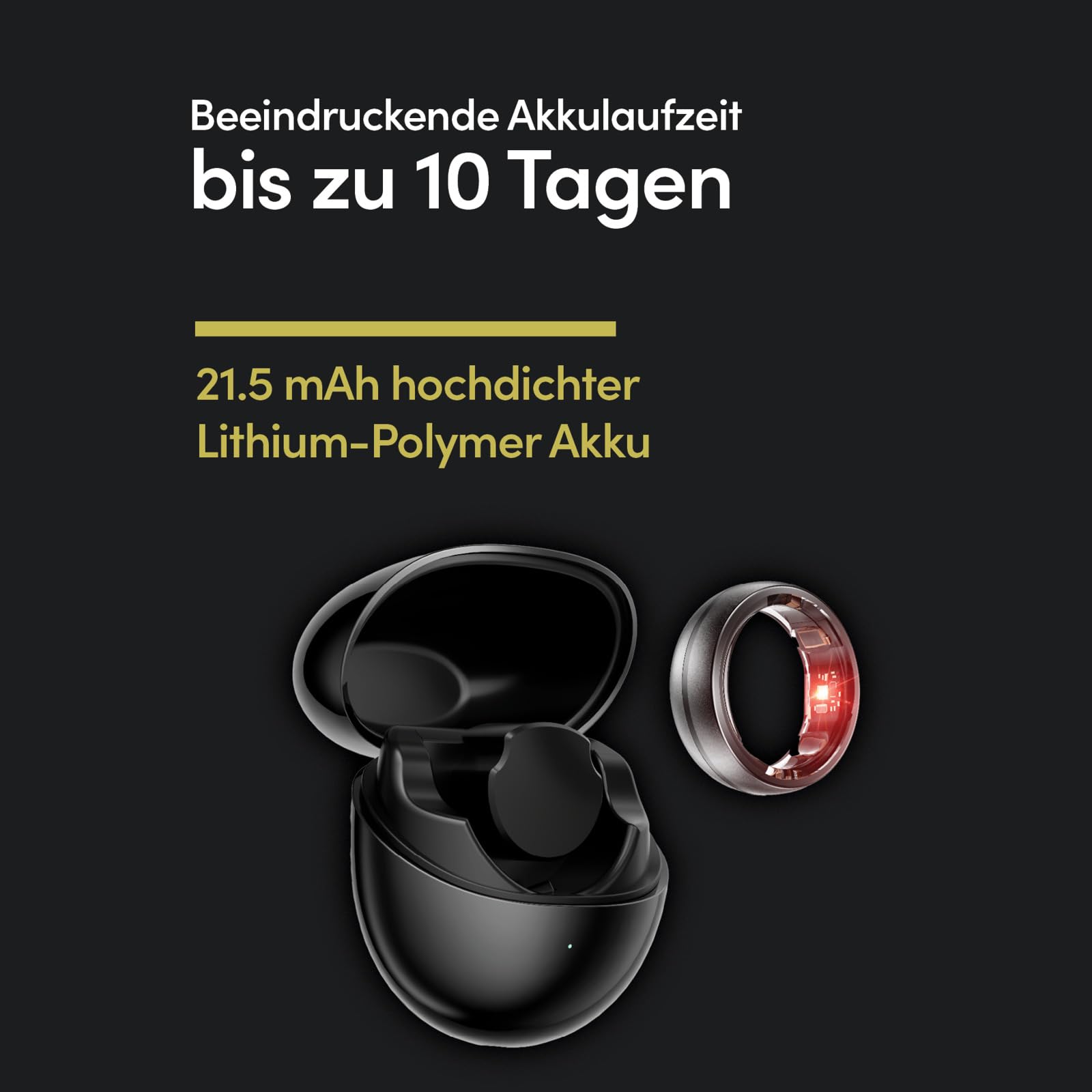 N2 PRO – Anello intelligente in titanio, con allenatore AI (senza ABO), monitoraggio del sonno, dello stress e dell'attività, frequenza cardiaca e misurazione dello stress, lunga durata