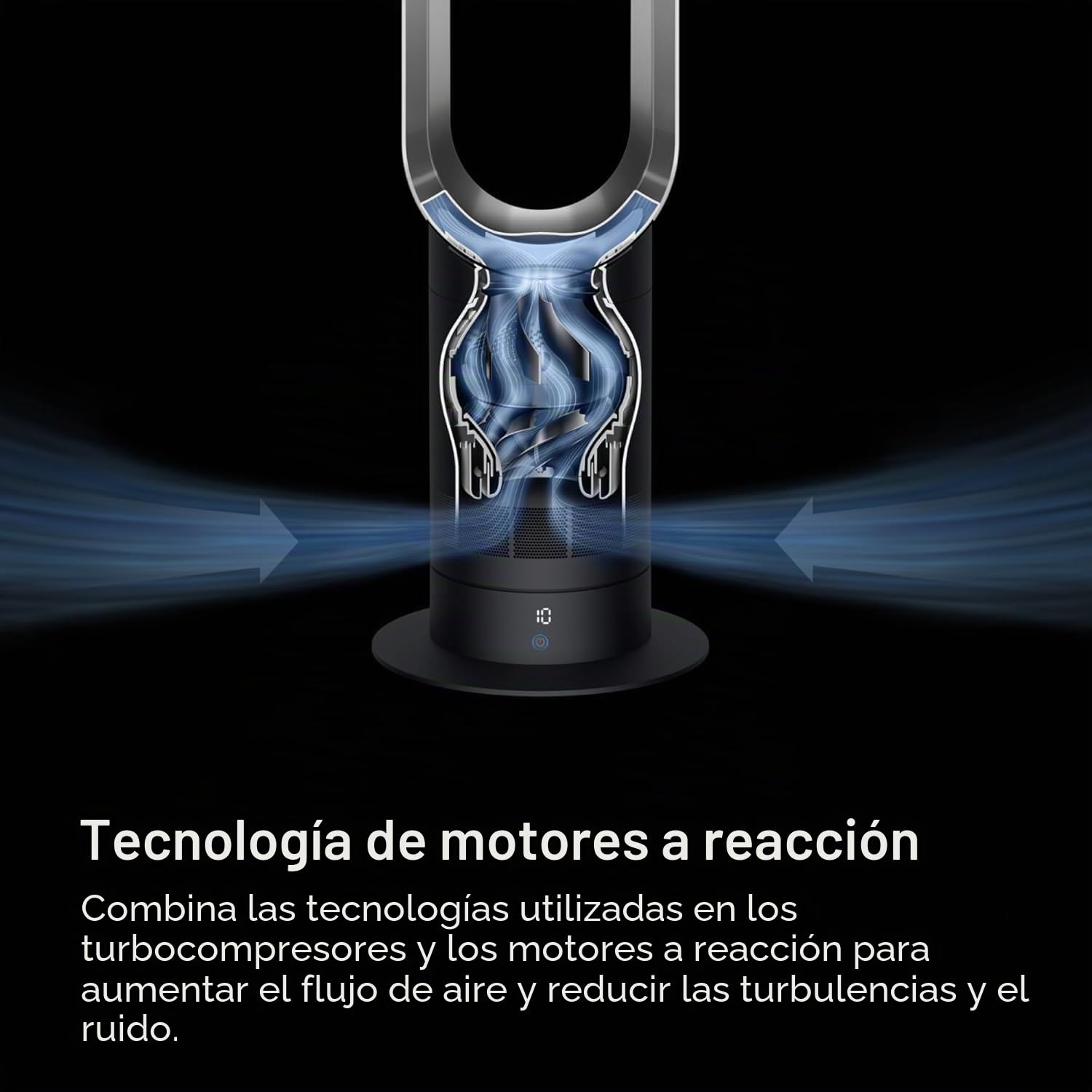 Dyson Cool AM07 - Ventilador de pie para dormitorio, mando a distancia, 100 cm, 9 horas temporizador, silencioso, 48 dB, ahorro de energía, blanco/plateado