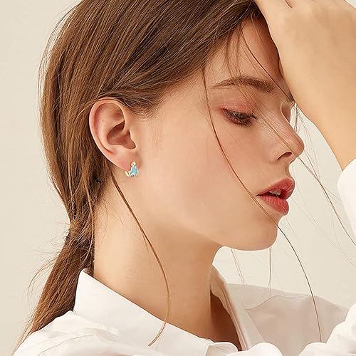 Miniatura 6 de Aretes pequeños de aro con diseño de ojo malvado de 18 quilates, chapados en oro de 18 quilates, protección Hamsa de Fátima, mini aretes de