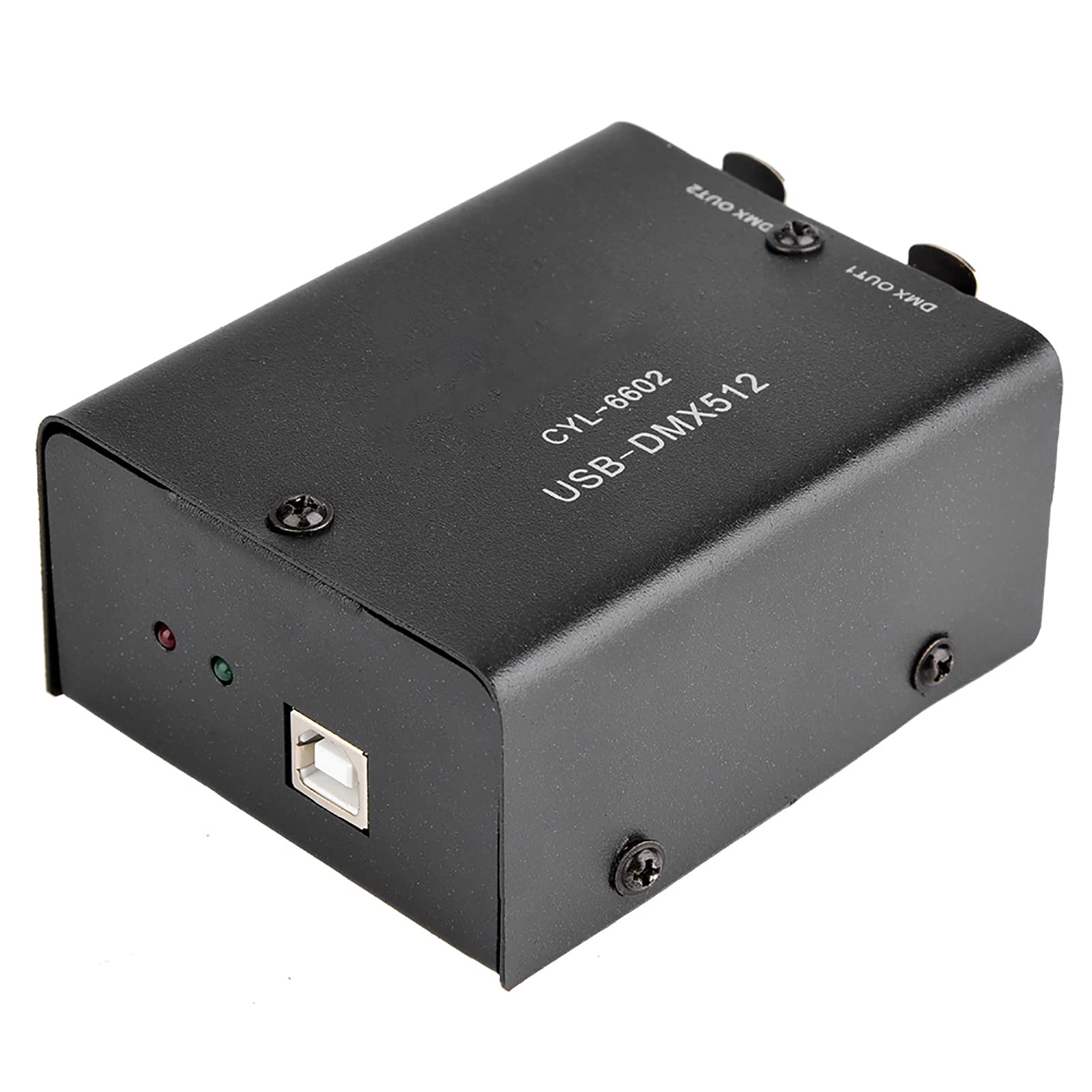 Controller luci USB 512, interfaccia PC a 512 canali con uscita alimentata tramite USB, ampia compatibilità software per palco, cabina DJ, nero, 90 mm, 1 pezzo