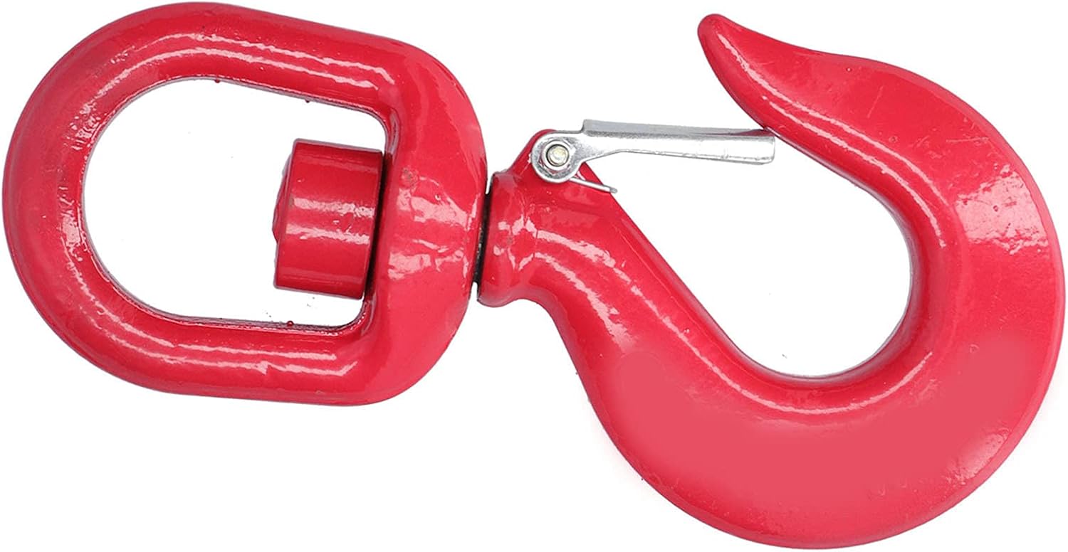 Rotating Rigging Hooks, 3 Tons Crane Hook Type 360° Rotating Lifting Accessories 12 Tons Working Load Limit Alloy Steel Crane Hook,for Construction Engineering Port Transportation