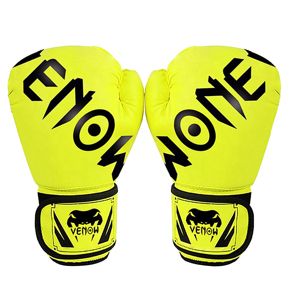 Abaodam Portable Boxing Gloves Protective Training Mitts Sparring Hand Pads for Wrestling Kickboxing Fighting (Fluorescent Green)