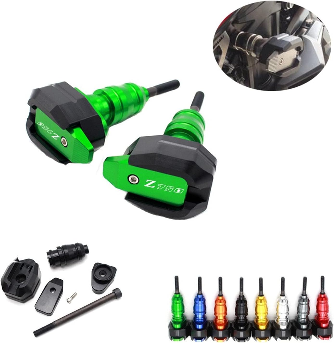 Motorcycle Accessories for Kawasaki Z750 Z750R 2007-2012 2011 2010 Motorcycle Fall Protection Sliding Frame Fairing Shock Protector